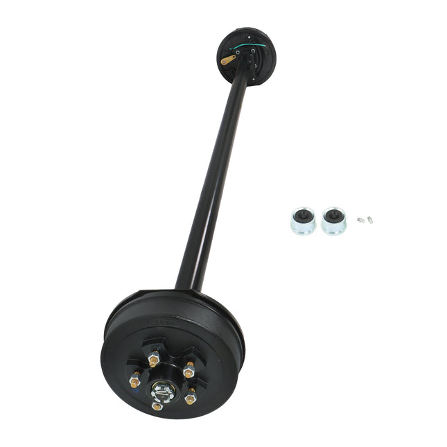 Findmall 3,500 lb Trailer Axle with Electric Brakes, 5 on 4.5 in, 95 in Hub Face, 80 in Spring Center