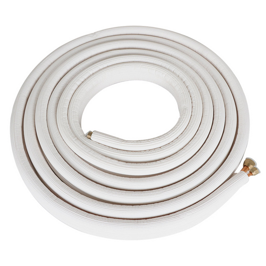 findmall 25FT Air Conditioning Copper Tubing Hose Extension 1/4" and 1/2" Twin Copper Hoses Insulated Copper Hoses Fit for Mini Split Air Conditioner