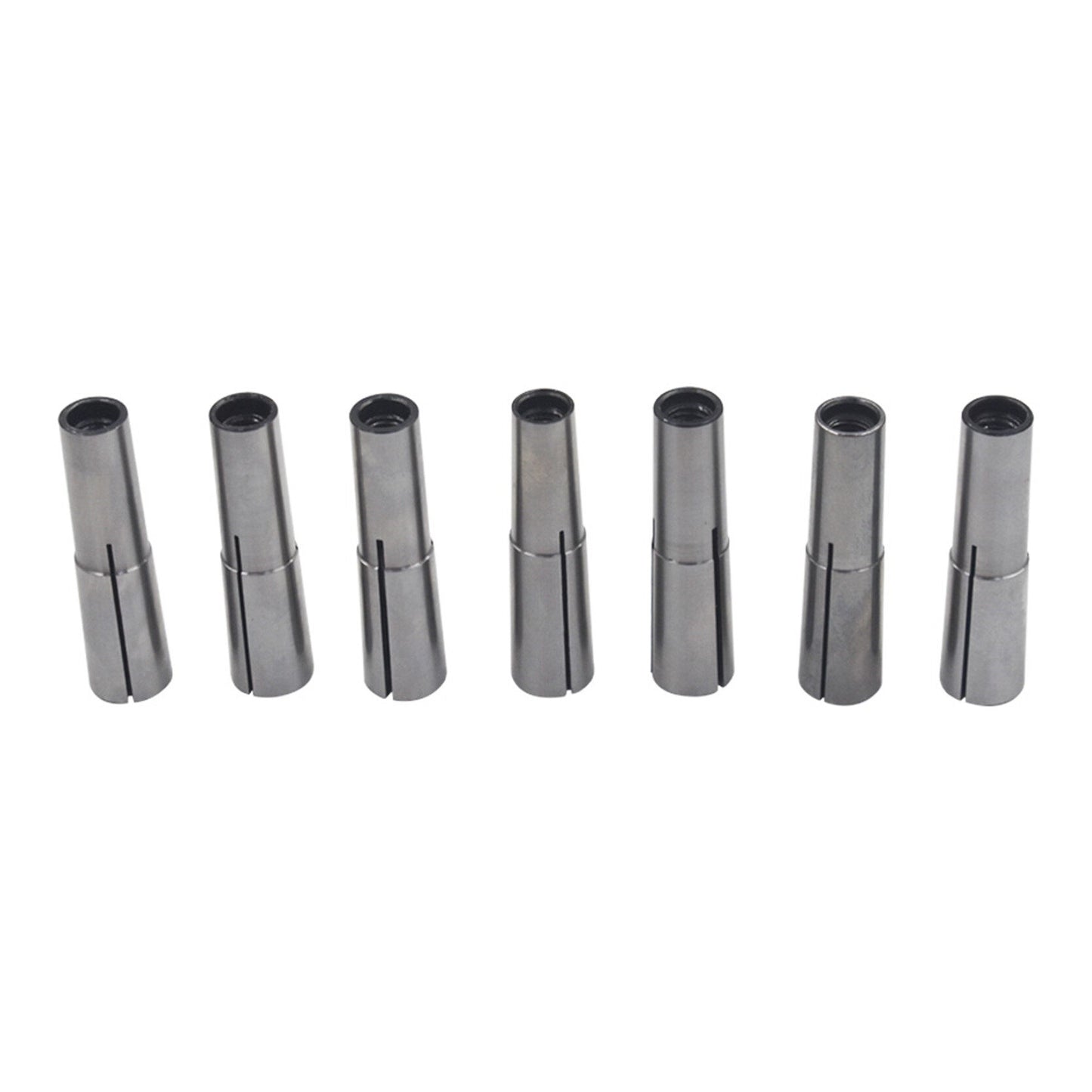 findmall 7Pcs #2 MT Collet Set 1/8" - 1/2" 2MT MT2 3/16 1/4 3/8 Round Chuck