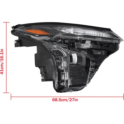 Findmall Headlight Assembly Projector w/o DRL Right Side RH Replacement for Trax LS RS 2024-2025