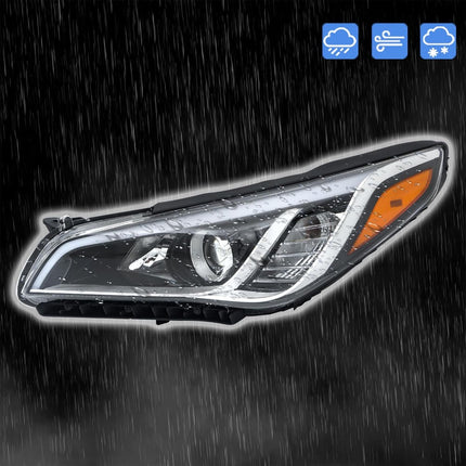 Findmall Headlight Assembly for 2015–2017 Hyundai Sonata Front Left Driver Side, Replaces 92101-C2000