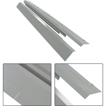 Findmall Slip-On Outer Rocker Panel Pair for 2014-2018 Chevrolet Silverado GMC Sierra Double Cab, Silver