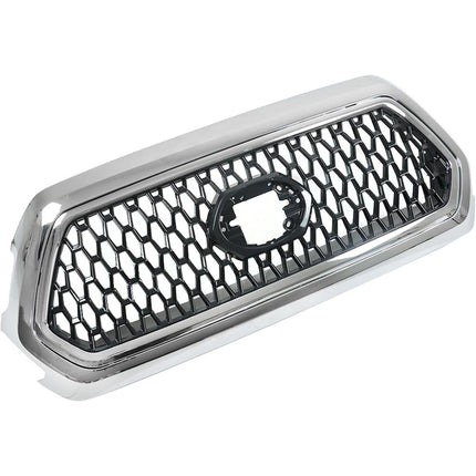 Findmall Front Upper Grille Assembly for 2016-2021 Toyota Tacoma, Chrome