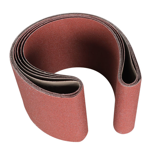 findmall 5Pcs 6 x 48 Inch Sanding Belt 80 Grit Aluminum Oxide Belt Sander Paper