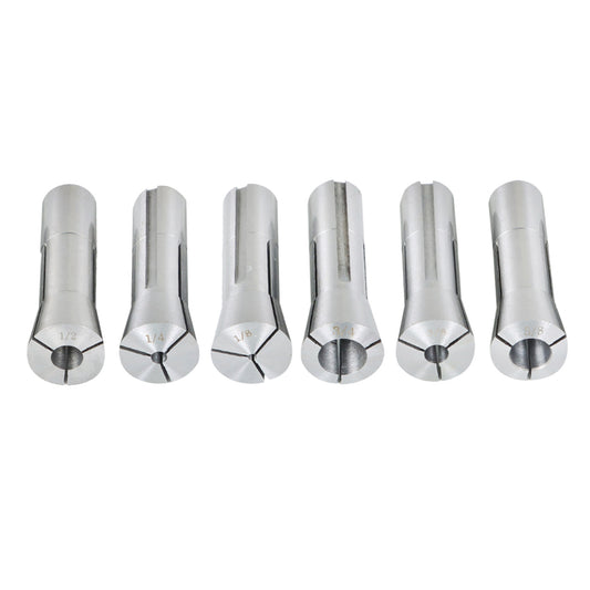 findmall 6 Pack 1/8" - 3/4" Precision R8 Collet Set Mill Chuck Holder Kit