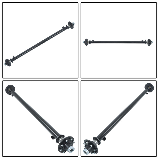 Findmall 7,000 lb Trailer Axle, 8 on 6.5 in, 75 in Hub Face, 58 in Spring Center