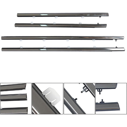 Findmall Chrome Window Weatherstrip Kit for Acura TSX Sedan, 4-Piece