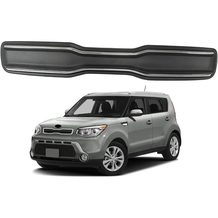 Findmall Front Upper Grille for 2014-2016 Kia Soul, Black with Chrome Trim