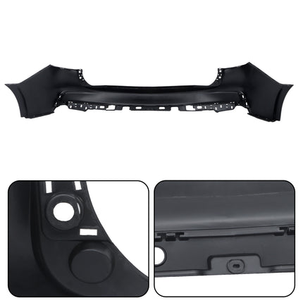 Findmall Rear Upper Bumper Cover for 2017-2020 Acura MDX, No Sensor Holes, Primed