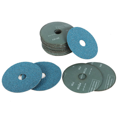 findmall Abrasives 25Pcs Fiber Disc 4-1/2 Inch Zirconia Resin Fiber Grinding and Sanding Discs 7/8 Inch Center Hole 36 Grit