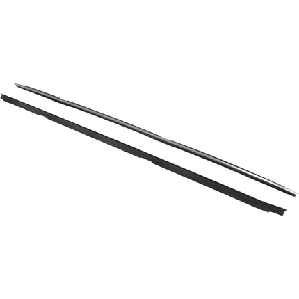 Findmall Window Weatherstrip Kit for 1982-1987 Buick Regal, 4-Piece, Black & Chrome