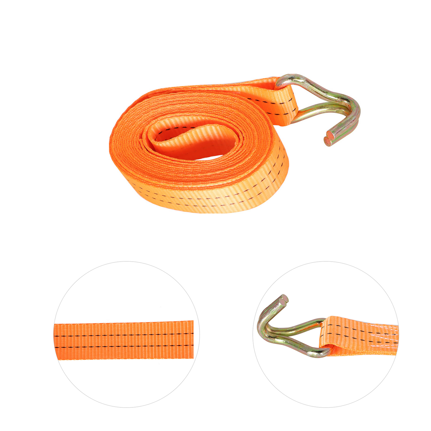 4Pcs Ratchet Straps 1.5" x 20' Tie-Down Straps 4000Lbs Heavy Duty Ratchet Cargo Strap