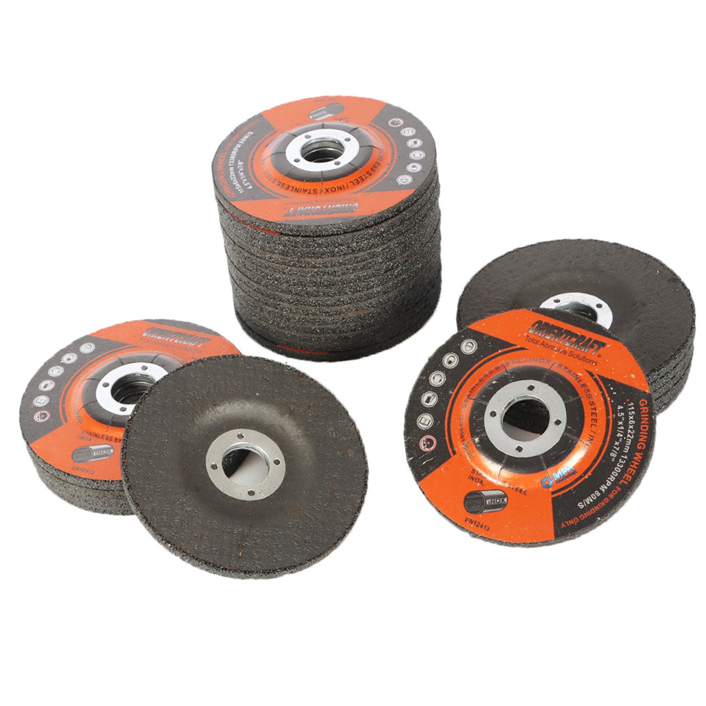 25Pcs 4-1/2 Inch x 1/4 Inch x 7/8 Inch 36 Grits Grinding Wheels Grinding Discs Fit for Angle Grinders Material Removing