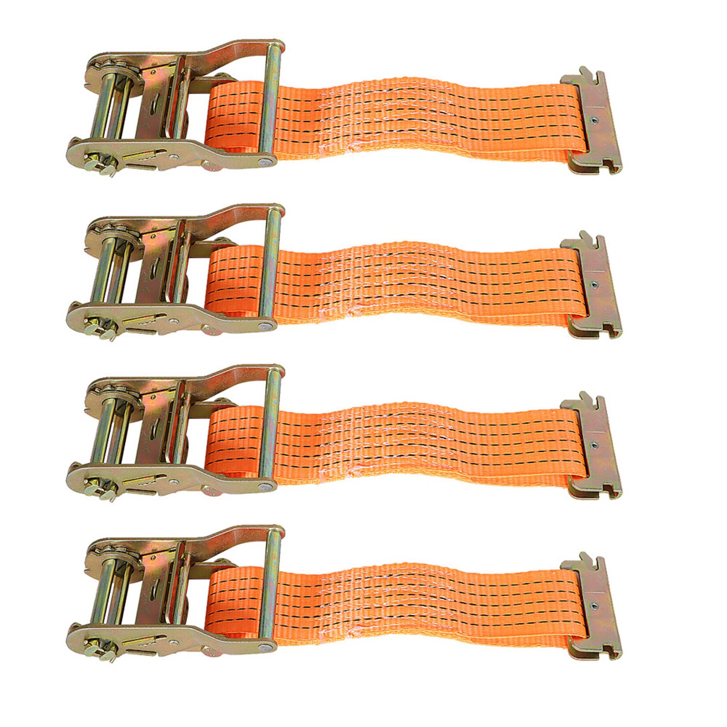 4Pcs Ratchet Straps 2 Inch x 15 Feet Tie-Down Straps 4400Lbs Heavy Duty Ratchet Cargo Strap Fit for Moving and Securing Cargo