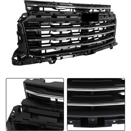 Findmall Chrome and Black Front Upper Grille Molding Trim Replacement for Traverse LT 2024-2026 84870686