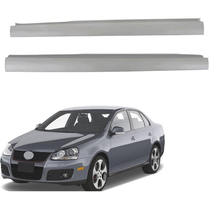 Findmall Slip-On Rocker Panel Pair for 2006-2010 Volkswagen Jetta, Silver