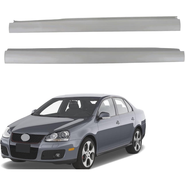 Findmall Slip-On Rocker Panel Pair for 2006-2010 Volkswagen Jetta, Silver