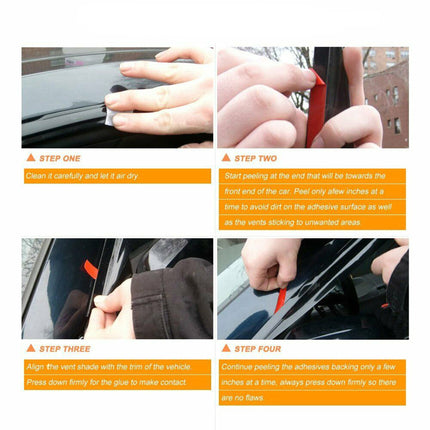 Findmall Smoke Tint Side Window Visor Vent Rain Guard Deflector Replacement for 2012-2015 Honda Civic Sedan