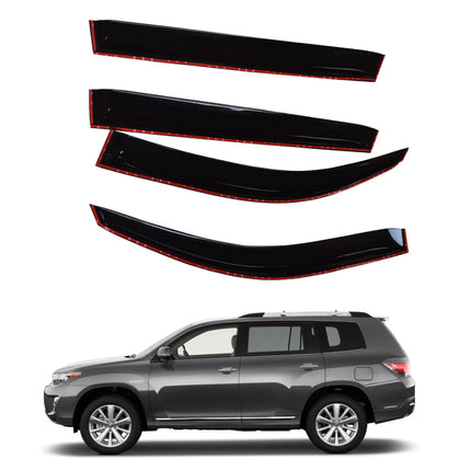 Findmall Side Window Vent Visor Rain Deflector Guard Replacement for 2008-2013 Toyota Highlander