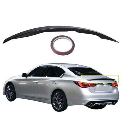 Findmall Painted Glossy Black Trunk Lid Spoiler Wing Replacement for 2014-2021 Infiniti Q50 JDM VIP