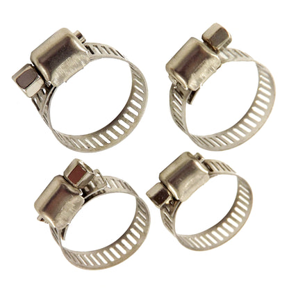 1/2"-3/4"Adjustable Stainless Steel Drive Hose Clamps Fuel Line Worm Clip 50pcs