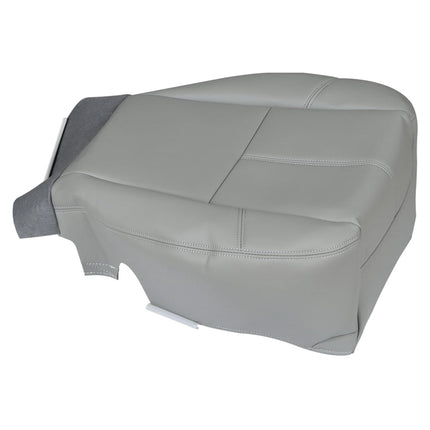 Findmall Front Driver Side Bottom Seat Cover Gray Leatherette Replacement for 2007 2008 2009 2010 2011 2012 2013 2014 Silverado