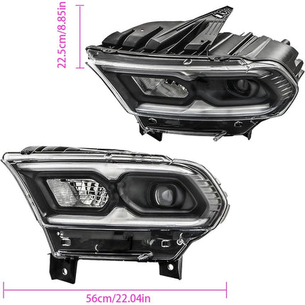 Findmall Headlight Assembly Replacement for Durango w/DRL Front LH