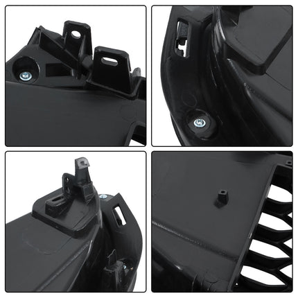 Findmall Front Upper Bumper Grille Honeycomb Camera Hole Gloss Black Replacement for 2019-2022 Edge ST Sport