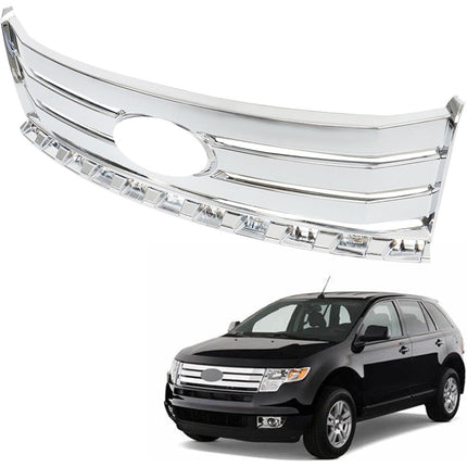 Findmall Front Upper Grille Assembly for 2007-2010 Ford Edge, Chrome