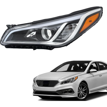 Findmall Headlight Assembly for 2015–2017 Hyundai Sonata Front Left Driver Side, Replaces 92101-C2000