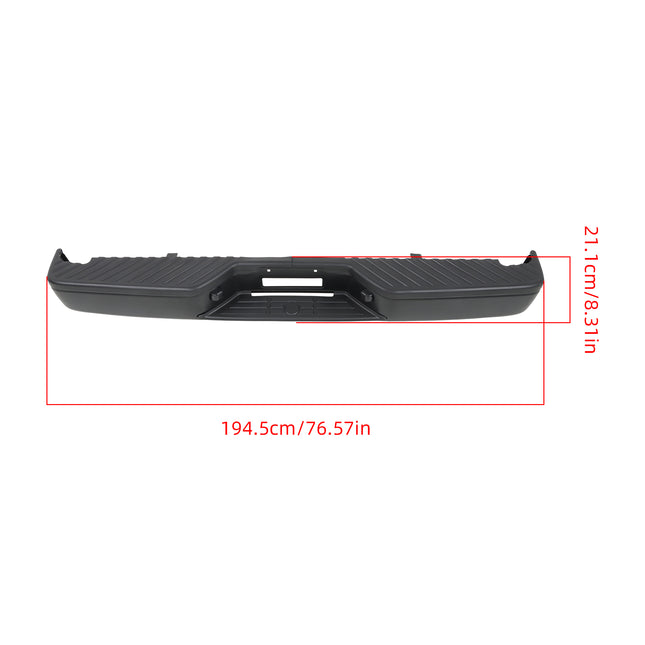 Findmall Black Rear Step Bumper for 2004-2015 Nissan Titan, NI1103117