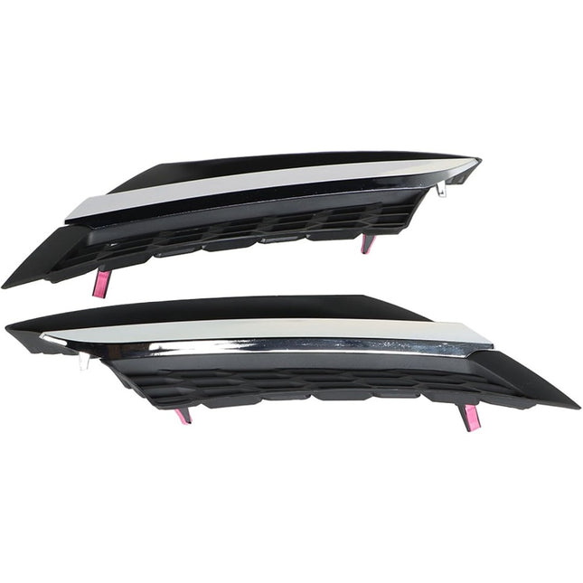 Findmall Left and Right Front Bumper Grille Set for 2013-2015 Toyota RAV4, Matte Black