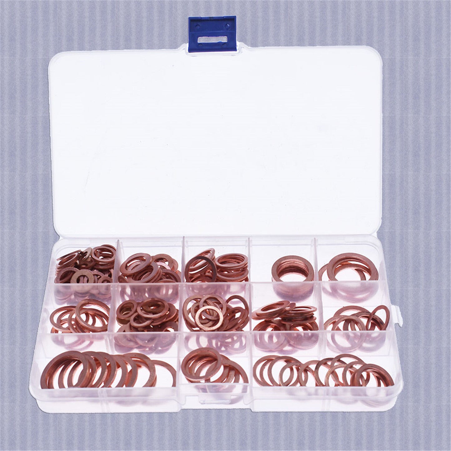 Brass Flat and Lock Washers 280pcs Assorted 12 Size Solid Copper Crush Washers Seal Flat Ring Hydraulic Fittings Set for Sump Plugs Water Fuel Hydraulic Fittings