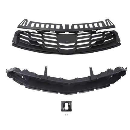 Findmall 2-Piece Black Front Upper and Lower Bumper Grille Set Replacement for Camaro RS 2019-2024 84112274 84112283