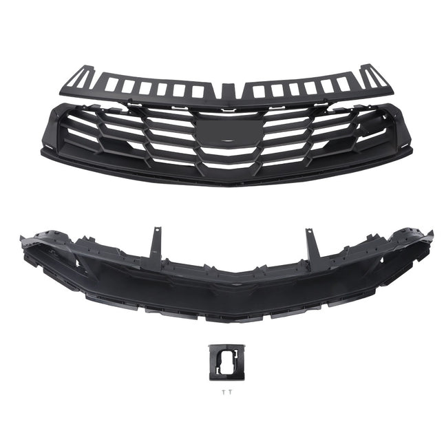 Findmall 2-Piece Black Front Upper and Lower Bumper Grille Set Replacement for Camaro RS 2019-2024 84112274 84112283