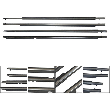 Findmall Chrome Window Weatherstrip Kit for 2007-2011 Toyota Camry, 4-Piece