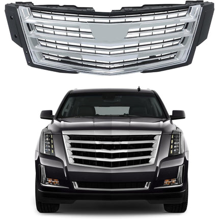 Findmall Chrome Front Upper Bumper Grille Replacement for Escalade 2015-2020