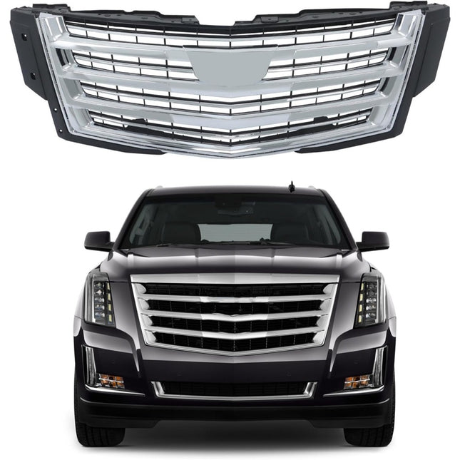 Findmall Chrome Front Upper Bumper Grille Replacement for Escalade 2015-2020