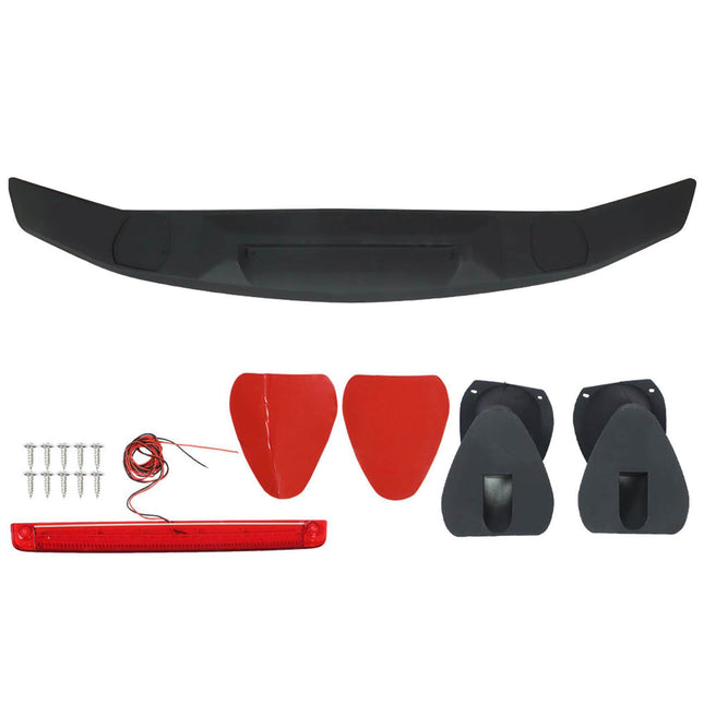 Findmall Universal 52 Inches 2 Pedestal Rear Trunk Spoiler Wing Fin Tail with Light Matte Black