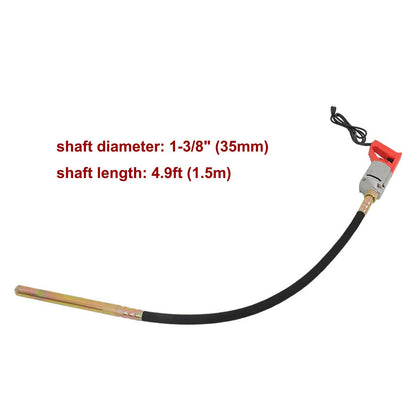 findmall Electric Concrete Vibrator 1300W 110V Hand Held Concrete Vibrator 4.9Ft Long Cement Vibrarator