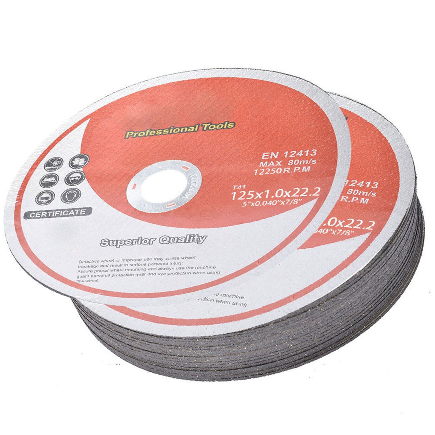 25 Pack 5"x.040"x7/8" Cut-Off Wheel - Metal & Stainless Steel Cutting Discs