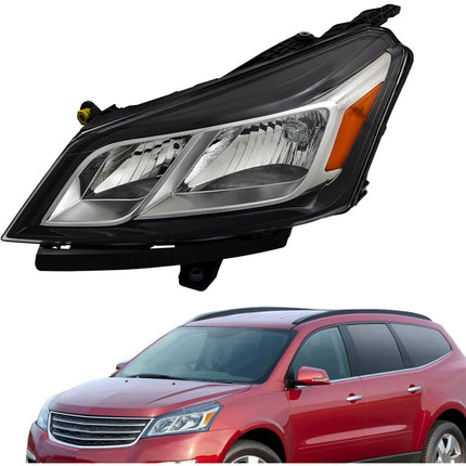 Findmall Driver Side Headlights Assembly Halogen Replacement for Traverse 2013-2017 Housing Chrome Lamp LH 1PC 84262931