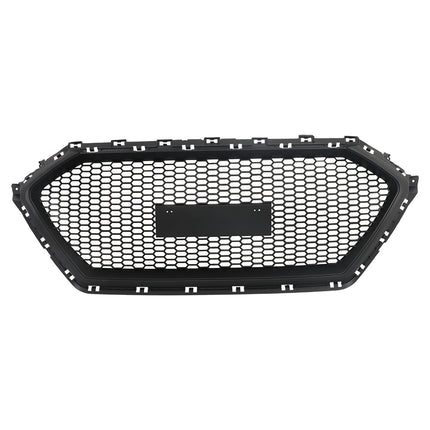Findmall Front Grille Black Frame Honeycomb Mesh Replacement for Elantra 2017-2018