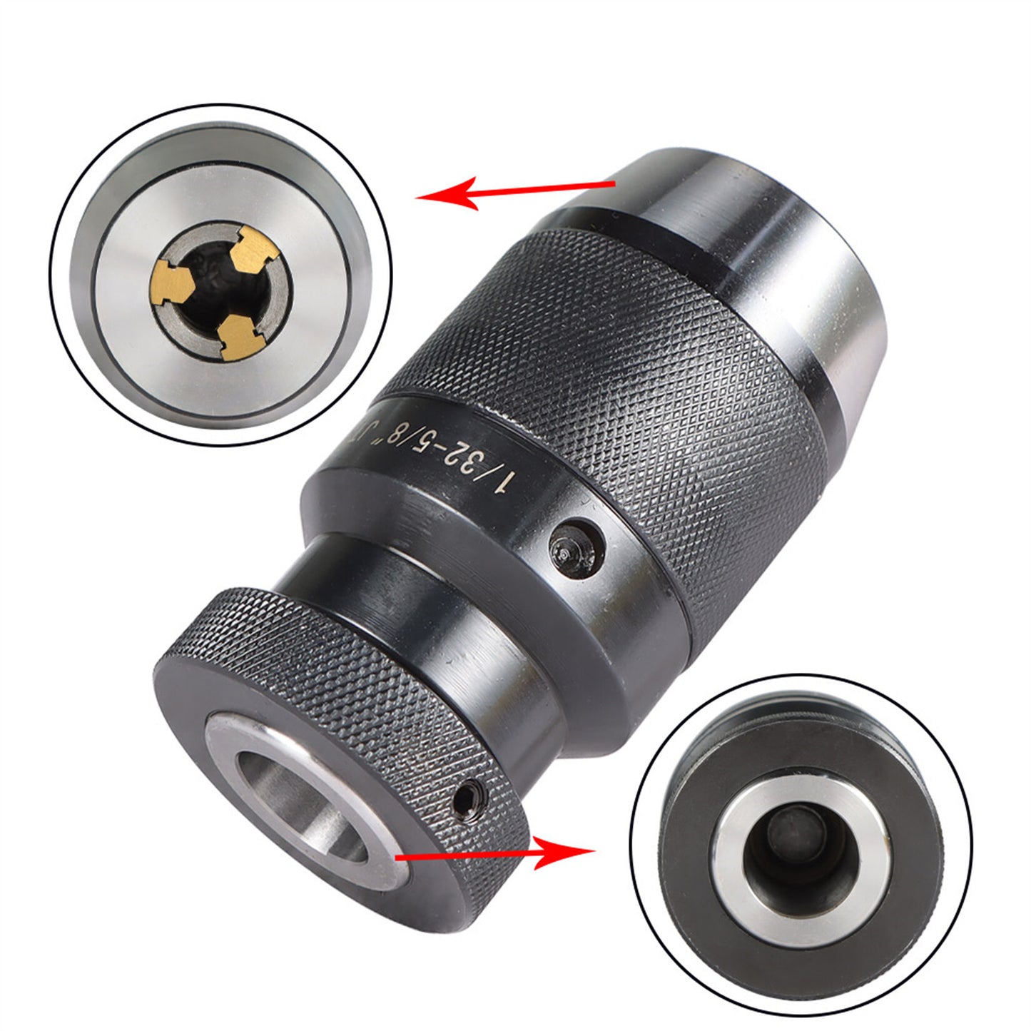 findmall 1/32 - 5/8 JT3 Keyless Heavy Duty Drill Chuck High Accuracy Ball Bearing Drill Chuck 3JT