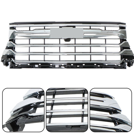 Findmall Chrome and Black Front Upper Bumper Grille Replacement for Silverado 2500HD and 3500HD High Country 2024-2025 86533026