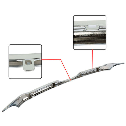 Findmall 3-Piece Chrome Front Upper Center and Lower Bumper Grille Set Replacement for Edge 2011-2014