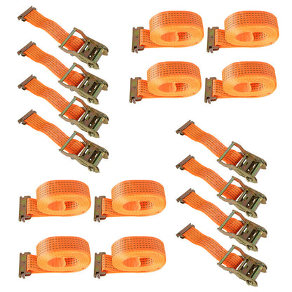 findmall 8Pcs 2" x 15 E-Track Ratchet Straps 4400Lbs Heavy Duty Tie-Down Straps