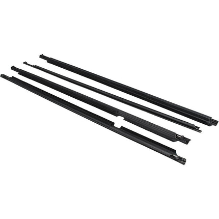 Findmall Black Window Weatherstrip Kit for 2009-2012 Toyota Corolla, 4-Piece, 75710-02210