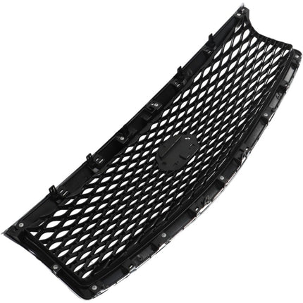 Findmall Front Upper Mesh Grille for 2015-2019 Infiniti Q70 Q70L, Chrome, Without Camera Hole