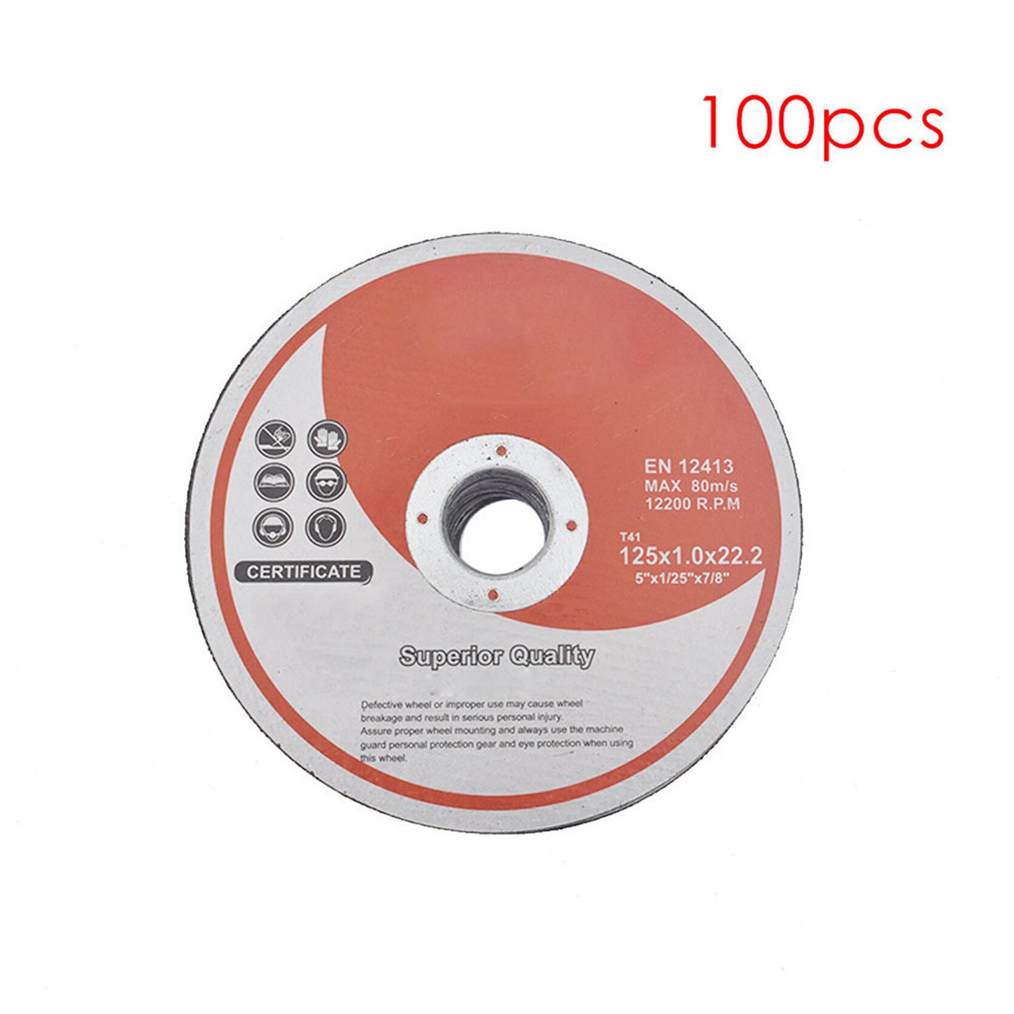 100 Pack 5"x.040"x7/8" Cut-Off Wheel - Metal & Stainless Steel Cutting Discs